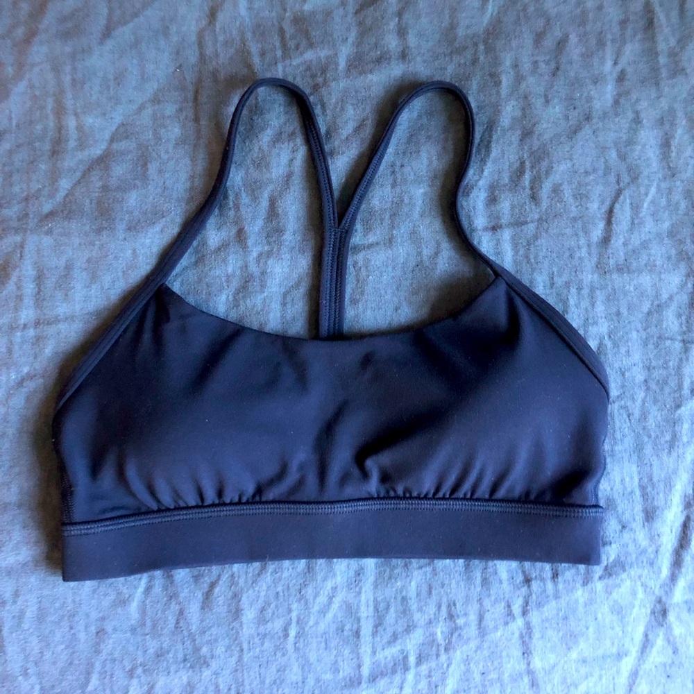 Lululemon navy flow y bra size 6